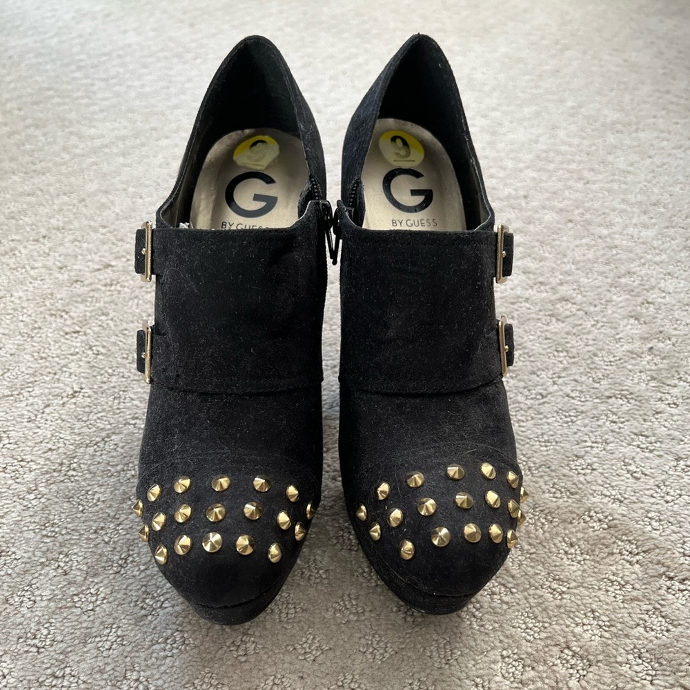 Studded Heeled Ankle Booties - Picture 3 of 6